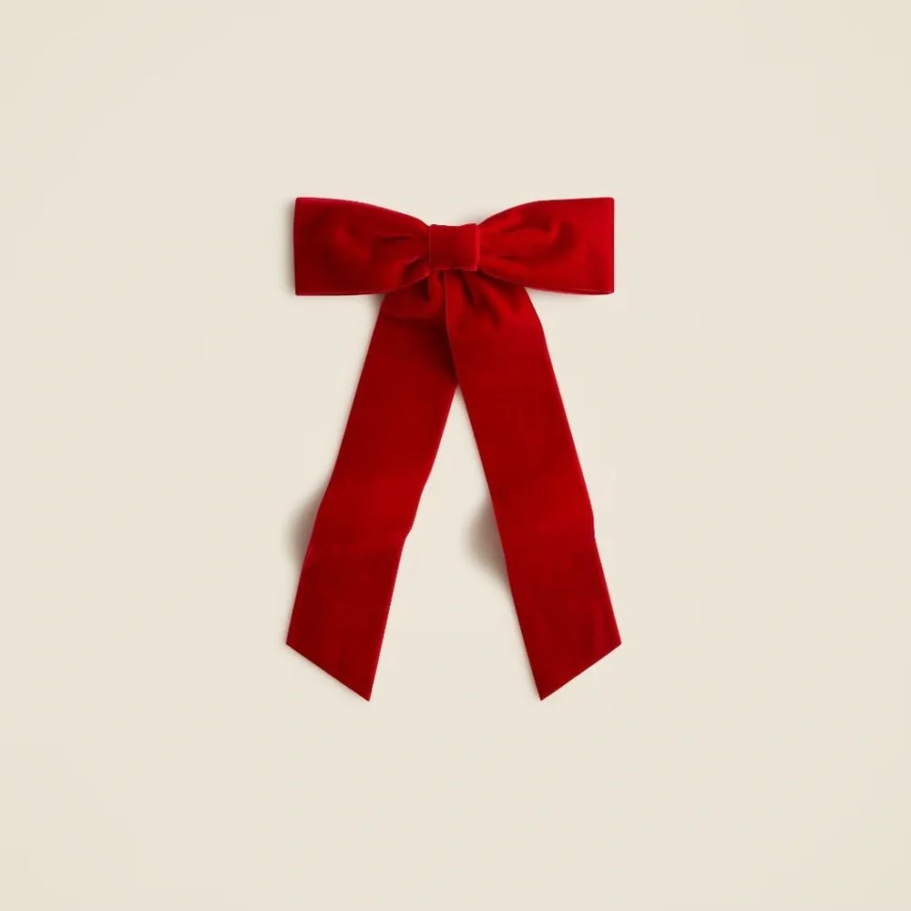 J. Crew Velvet Bow‎ Hair Clip NWT